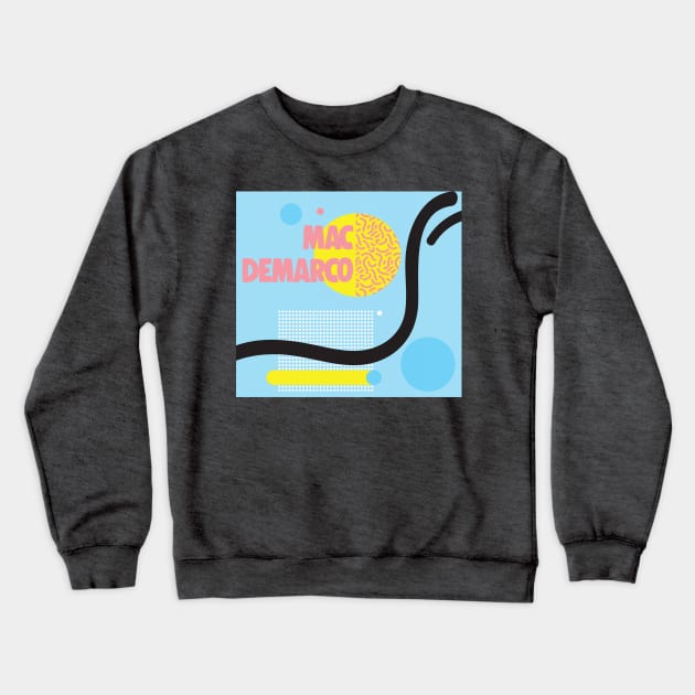 Mac DemARcO 80s Styled Record Sleeve Aesthetic Design Crewneck Sweatshirt by DankFutura